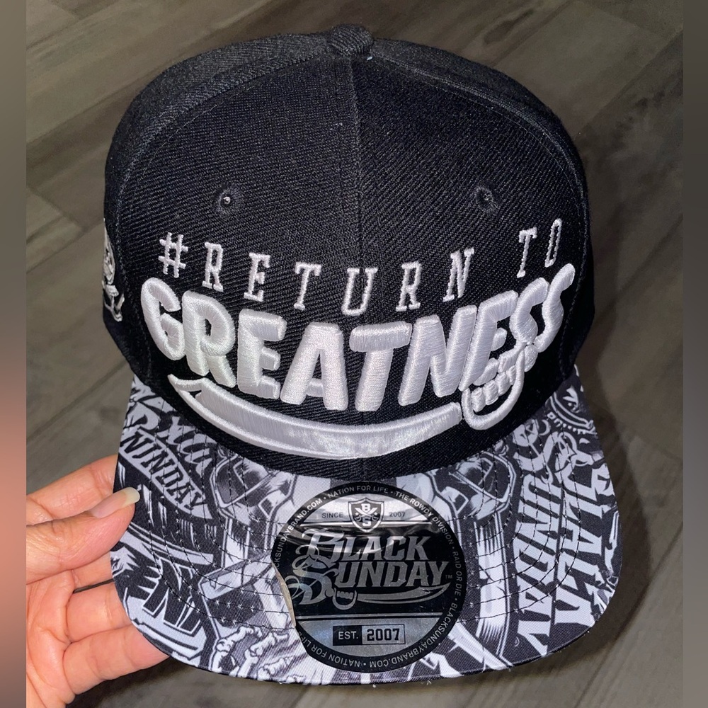 NEW Black Sunday Snapback RAIDER NATION